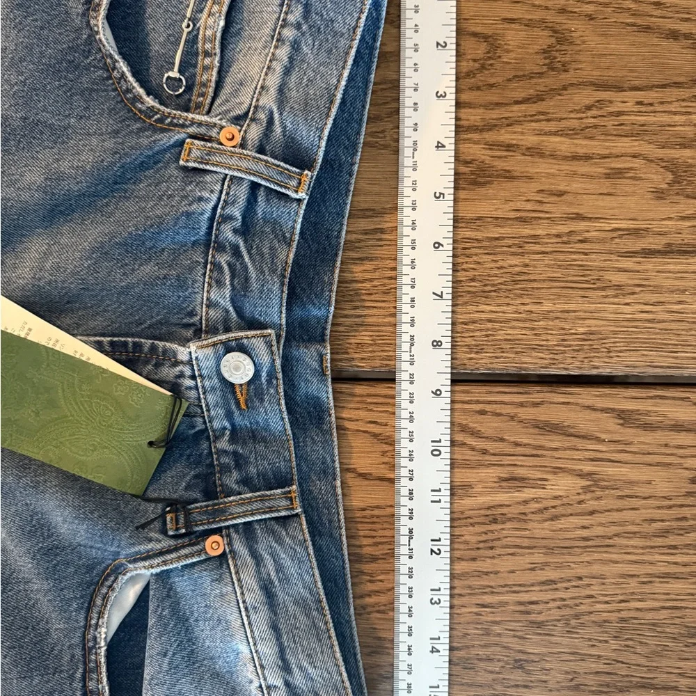 NEW Gucci Blue Straight Slim Leg Jeans Horsebit size 30 10US Denim - Picture 11 of 13